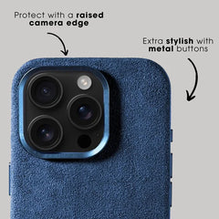 Premium Suede Texture Protective Case for iPhone 16 Pro/Pro Max – Space Grey