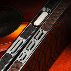 AIRKAS iPhone 17 Snakeskin Design Electroplated Magnetic Phone Case