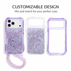 AIRKAS Bling Glitter iPhone Case with Crystal Wrist Strap – Shockproof Full Protection