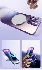 360° Magnetic Protection iPhone Case – HD Glass, Metal Frame, Shockproof Design