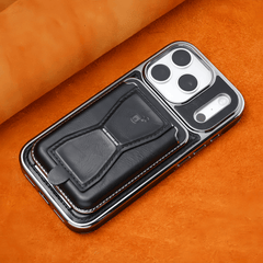 AIRKAS Premium Italian Leather Magnetic iPhone Case - Card holder included