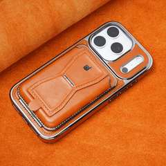 AIRKAS Premium Italian Leather Magnetic iPhone Case - Card holder included
