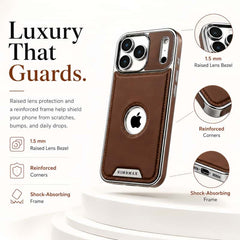 🔥 Premium Italian Leather Magnetic iPhone Case  ]