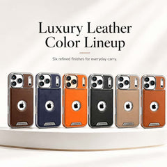 🔥 Premium Italian Leather Magnetic iPhone Case  ]