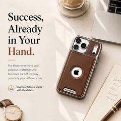 🔥 Premium Italian Leather Magnetic iPhone Case  ]