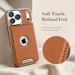 🔥 Premium Italian Leather Magnetic iPhone Case  ]
